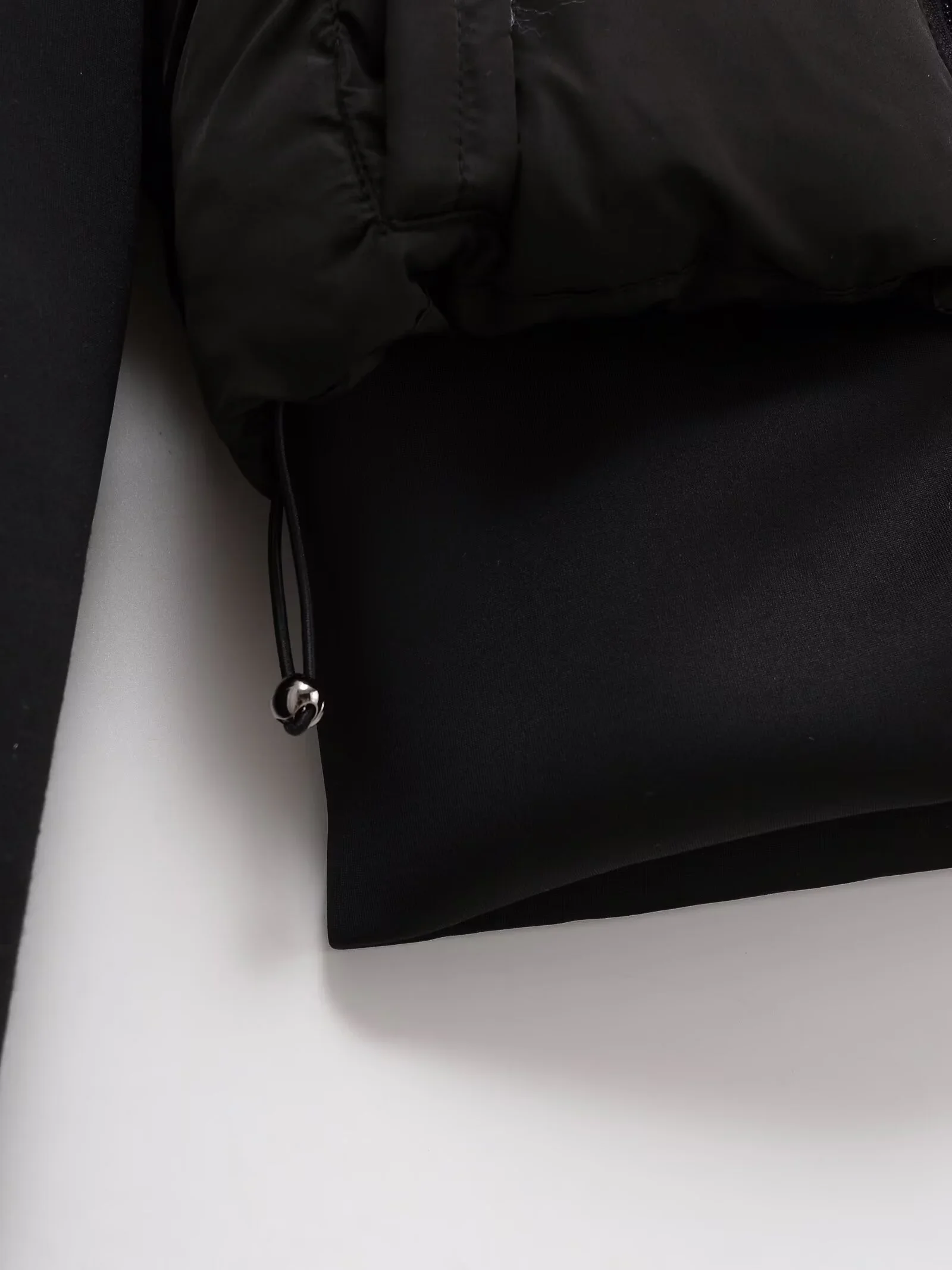 UNIZERA2025 autumn new women's casual fashion slim stretch fabric splicing cotton coat warm hooded cotton coat - Image 2