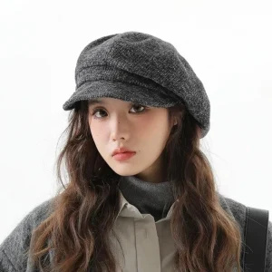 1pc Street Women Beret Hat,Mesh Polyester Embroidery Retro Literary Windproof Heat Caps,Suitable for Holiday Party Halloween